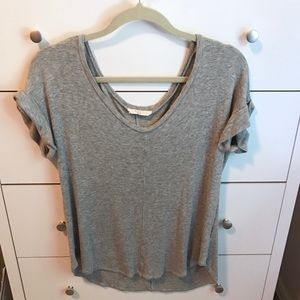 Elodie Gray Slouchy Short Sleeve T-shirt - Size M